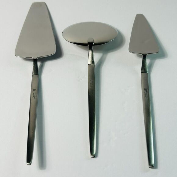 Vintage Arthur Salm Stainless Serving Set 3 Pieces Sleeve Box Cake Cheese Tomato - Picture 6 of 9